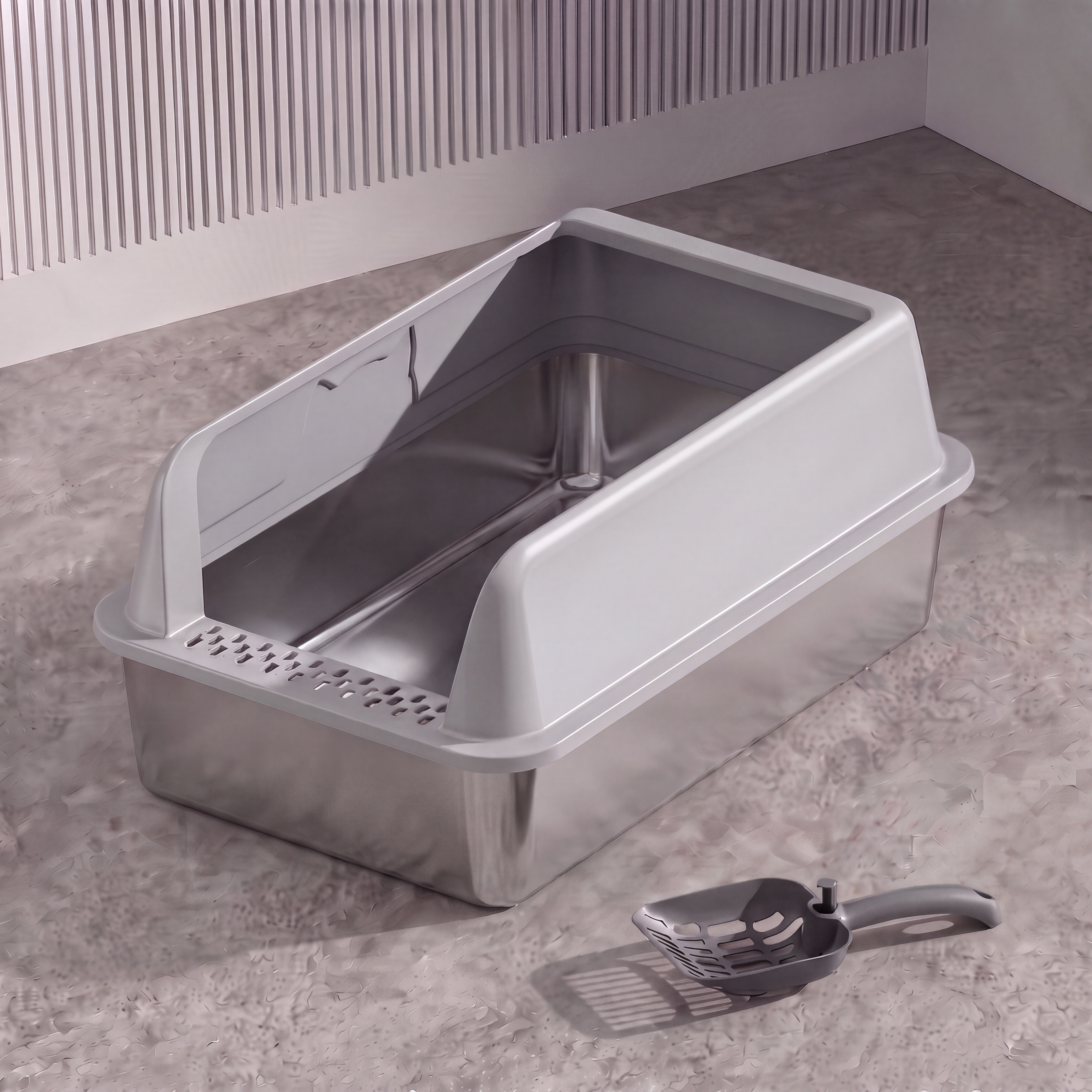 Premium Stainless Steel Litter Box